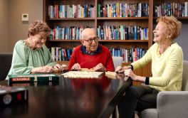 Residents in library