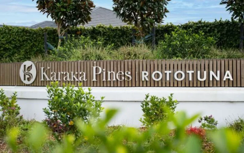 Retirement Village Rototuna entrance Karaka Pines