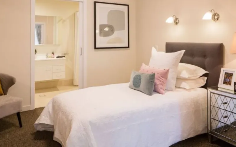 Serviced apartment bedroom