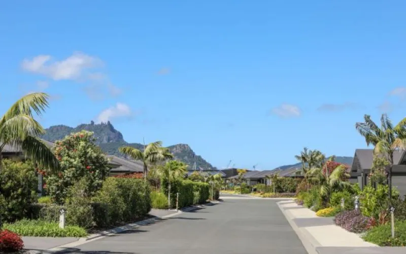 View of Mount Manaia from the Village